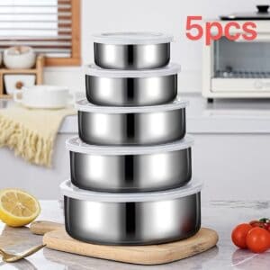 5PCS Food Storage Containers with Lids for Kitchen Storage