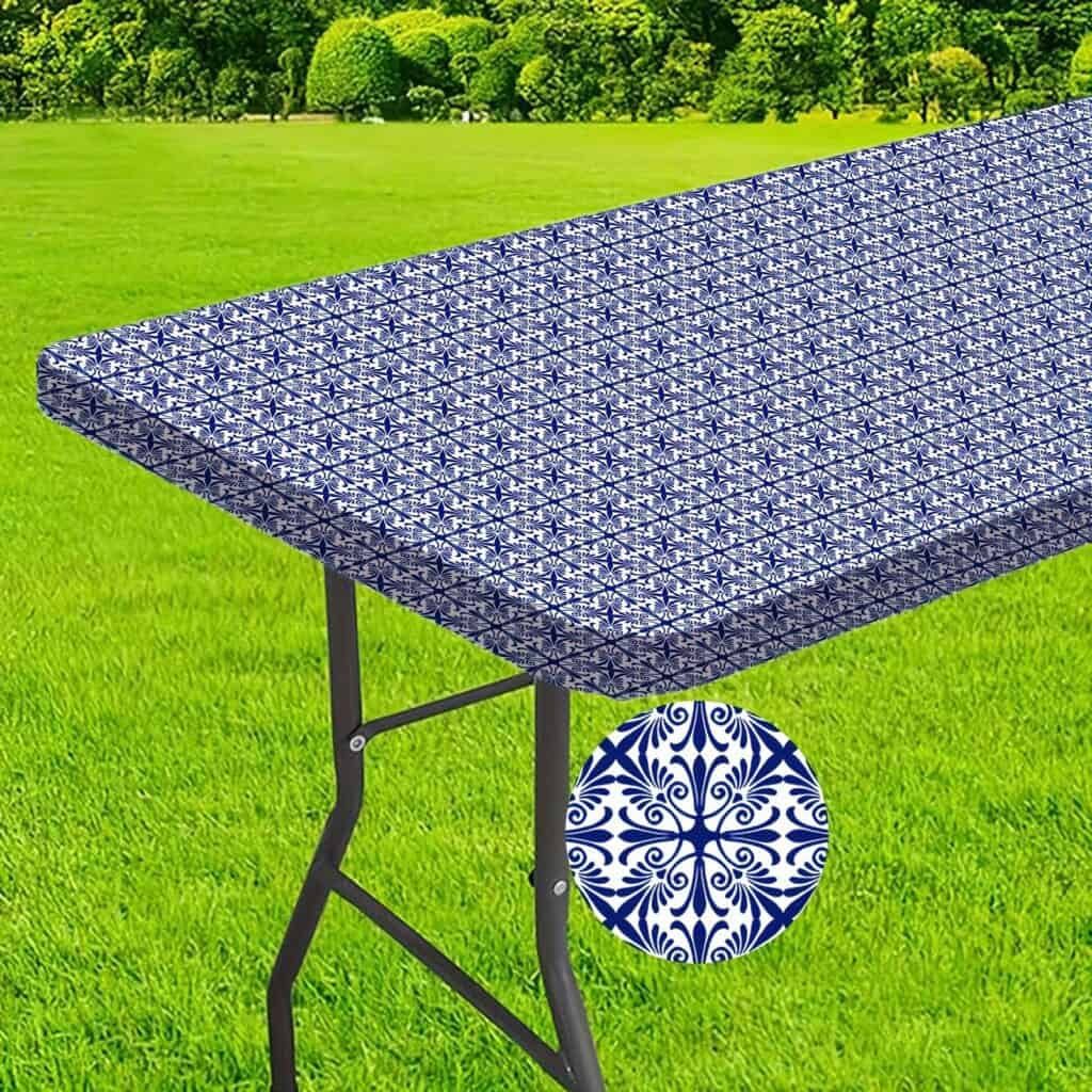 Washable Rectangle Table Cover with Elastic Edges
