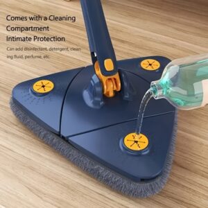 360 Rotating Triangle Cleaning Mop with Long Handle