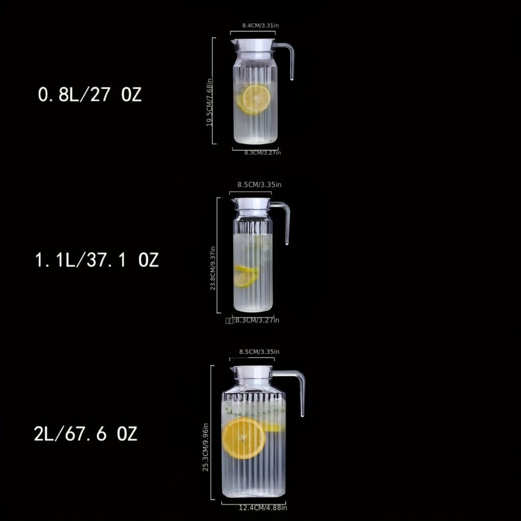 Plastic Pitcher with Lid Fridge Water Jug
