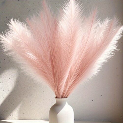 10PCS artificial Pampas grass bouquets, Artificial rose flower, plant for home creative home decoration, suitable for living rooms, dining tables, bedrooms, parties, weddings, excluding vases, used for home bohemian decoration flower arrangement