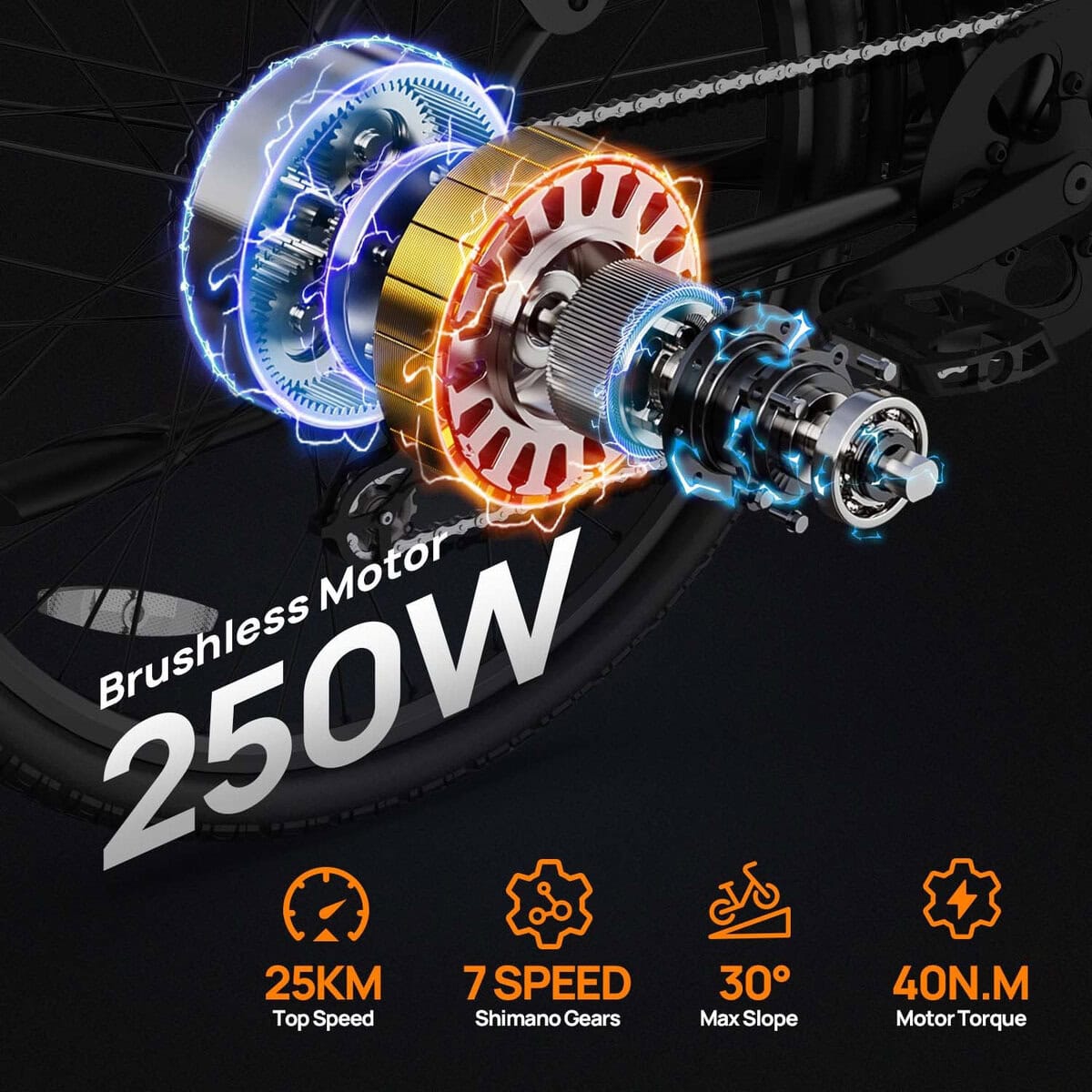 250W City Commuter Electric Bike with 36V 13Ah Battery