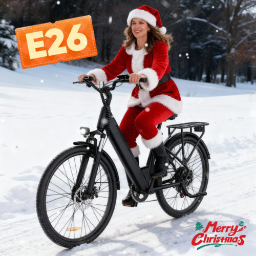 **Electric Bike 26″ City Commuter E-Bike With 36V 13Ah Long-Lasting Battery, 250W Powerful Motor, 7Speed Gears Perfect For Urban Commuting Outdoor Adventures**