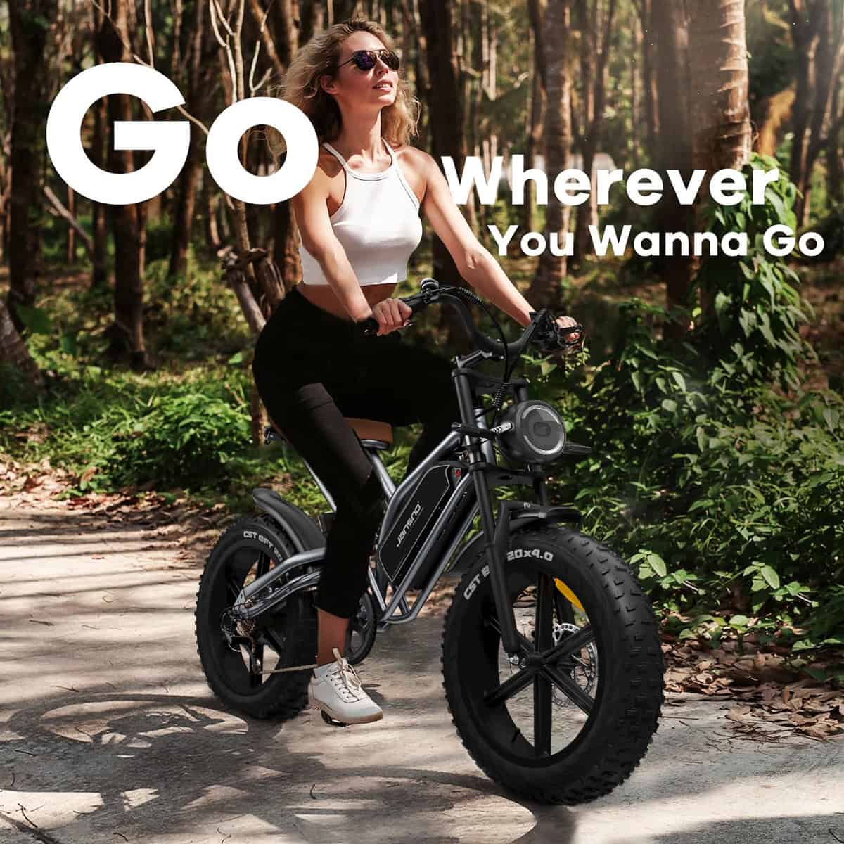 JANSNO X50 Electric Bike 250W Foldable Fat Tire E-Bike