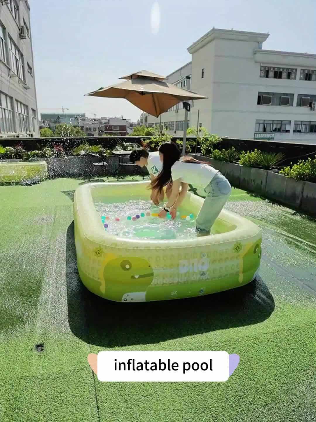 Large Family Inflatable Swimming Pool with Monster Design