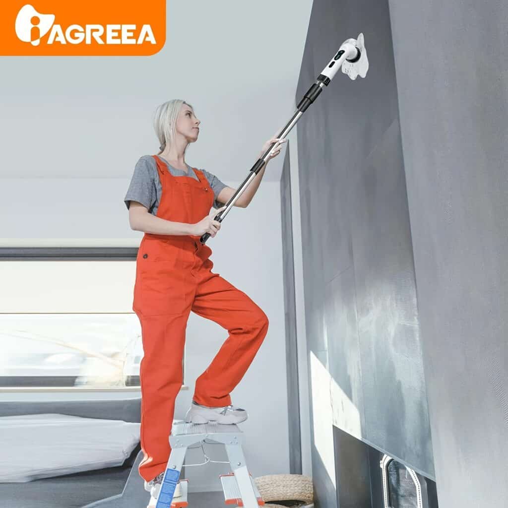 Cordless Electric Spin Scrubber with Adjustable Handle