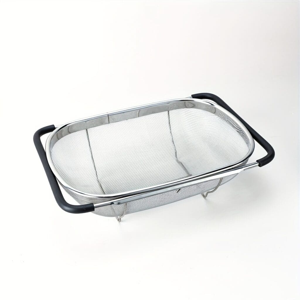 Stainless Steel Sink Colander Adjustable Drain Basket