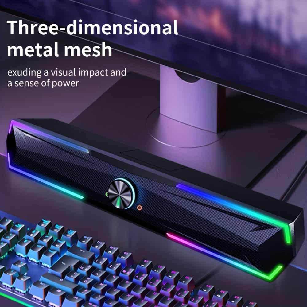 Wireless PC Soundbar Speaker with 4D Surround Sound