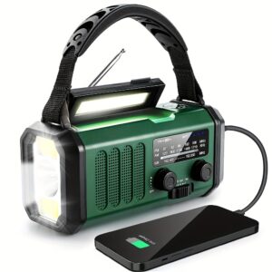 10000mAh Emergency Weather Radio with Solar Charging
