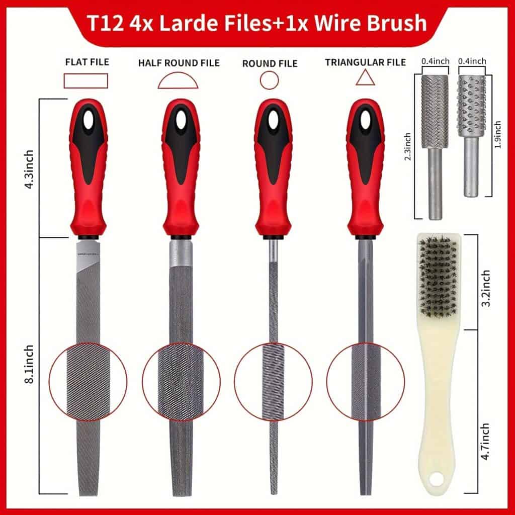 57-Piece Metal File Set with Needle Files and Sandpaper