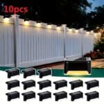 10PCS Solar Outdoor Garden Lights for Stairs and Decking