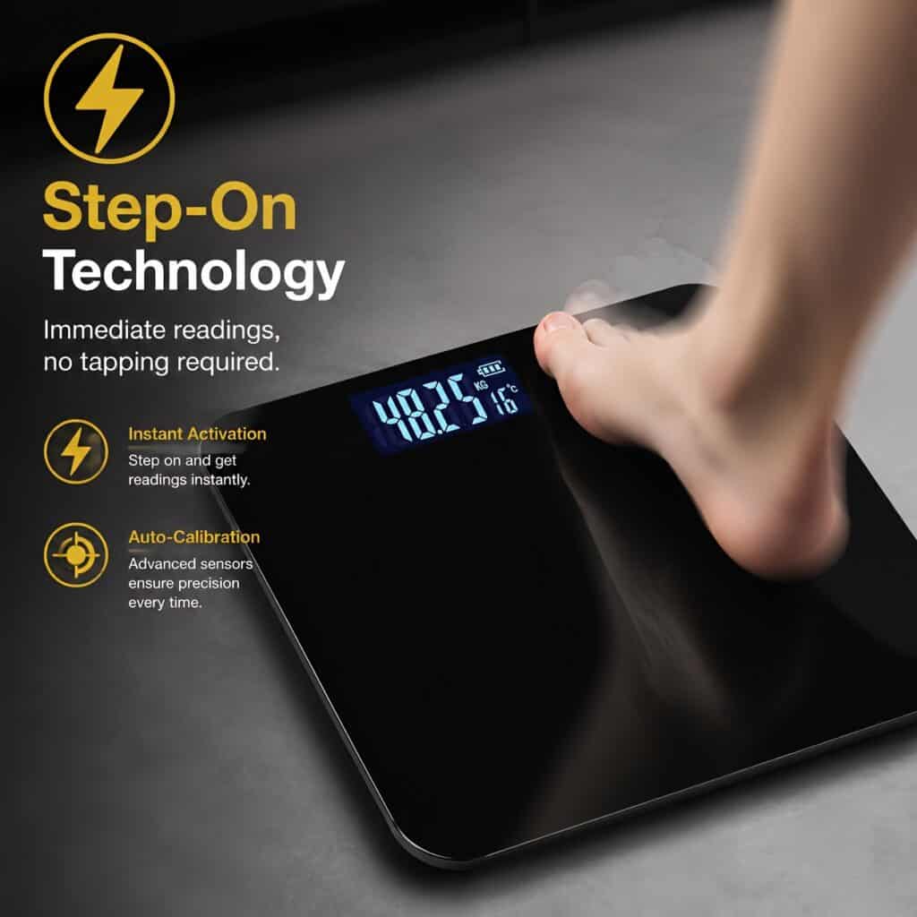 High Precision Digital Bathroom Scale with LED Display