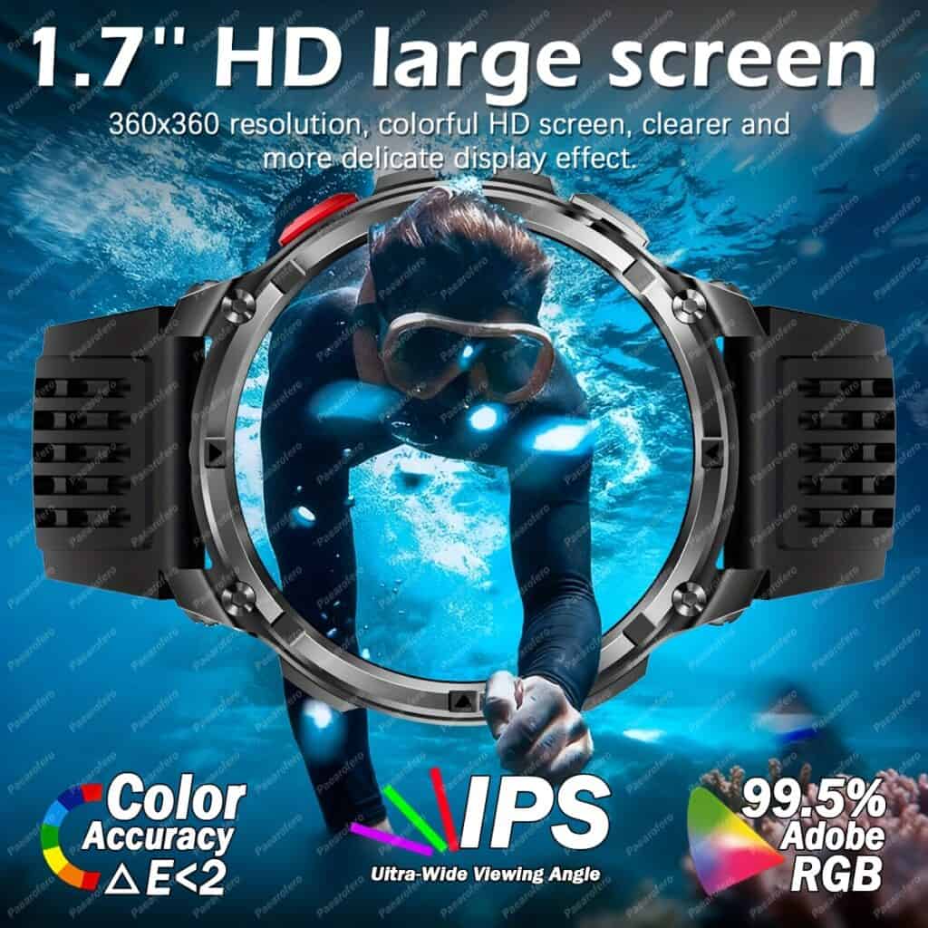 Men's Smartwatch 1.7" HD Display with Bluetooth Calling
