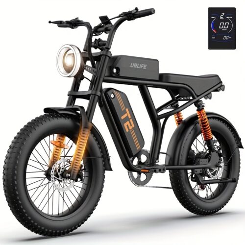 Normal 250W Electric Commuter Bike with 48V 15.6Ah Removable Battery, 25KM/H 160KM Range, 50.8cm X 10.16cm Fat Tire E-Bike, 7-Speed Electric Dirt Bike for Adults, LCD Display Off-Road Electric Bike for Trails & Snow