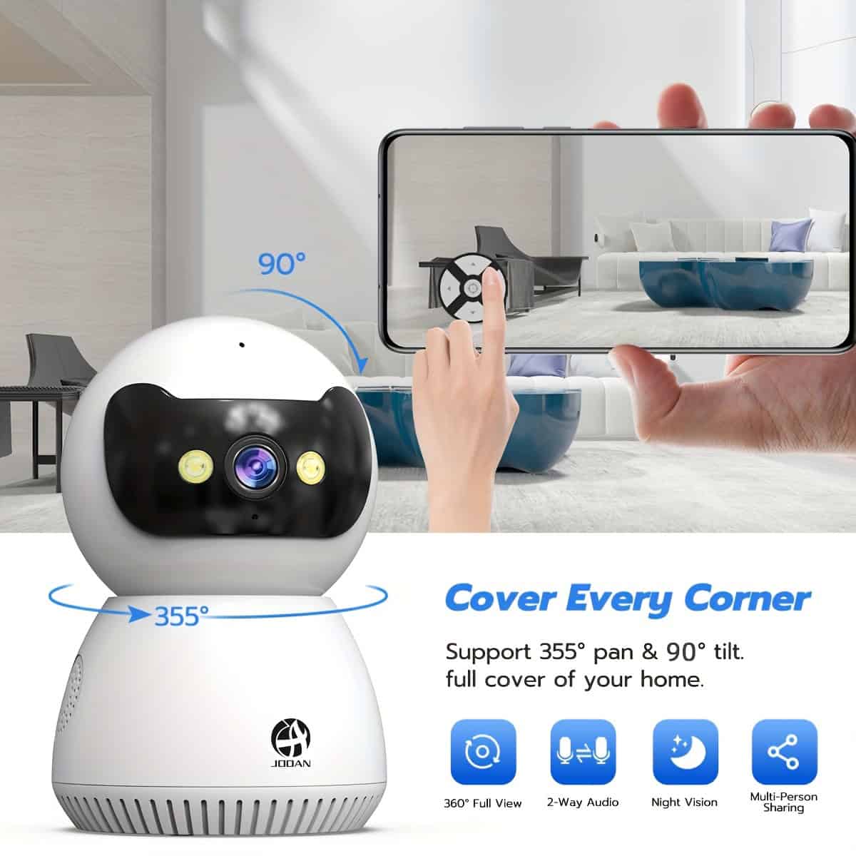 1080P Full HD WiFi Security Camera with Night Vision
