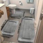 3 Pack Non-Slip Absorbent Bathroom Bath Mats Set