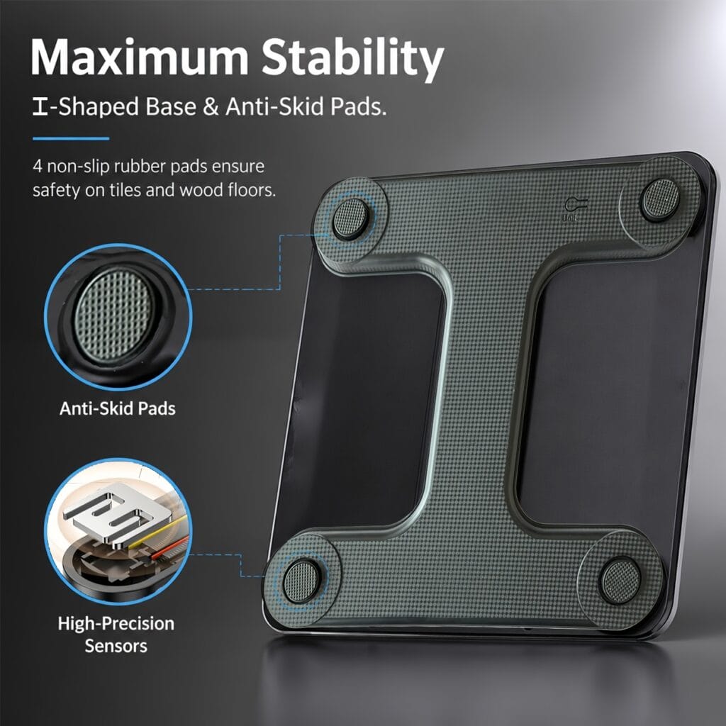 High Precision Digital Bathroom Scale with LED Display
