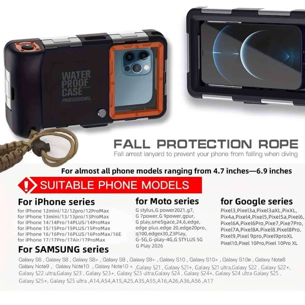 2-Pack Waterproof Phone Pouch for Swimming and Diving