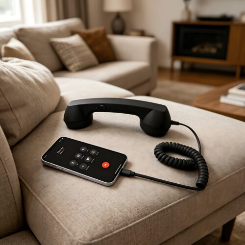 Retro Phone Handset USB-C for Smartphones and Tablets