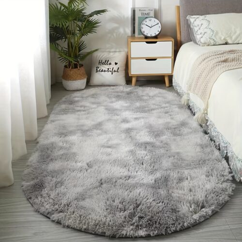 Soft Oval Bedroom Rug for Living Room and Bedside
