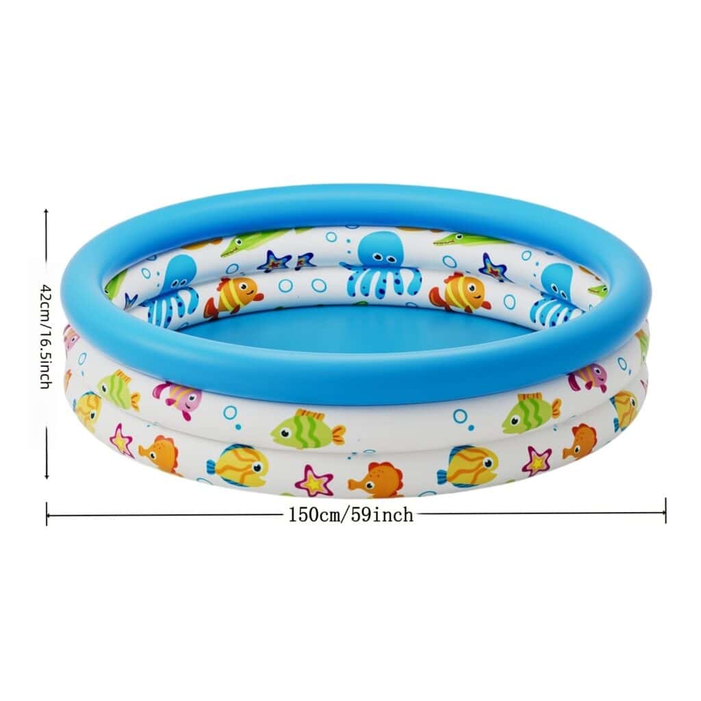 Inflatable Family Pool with Sea Creature Design