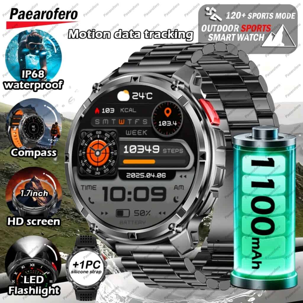 Men's Smartwatch 1.7" HD Display with Bluetooth Calling