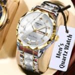 Men's Quartz Watch with Roman Numerals and Date Display