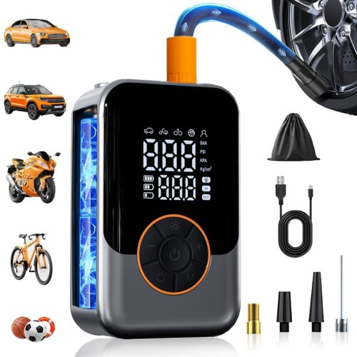Cordless Tire Inflator Air Compressor with Digital Display