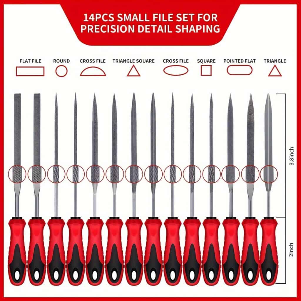 57-Piece Metal File Set with Needle Files and Sandpaper
