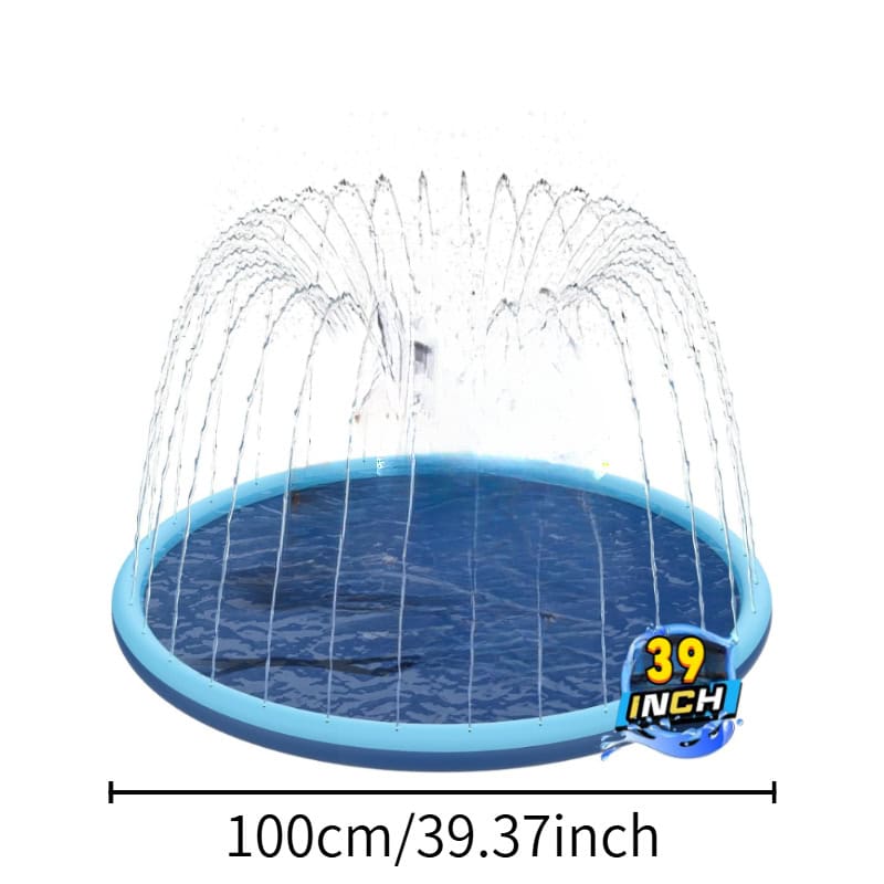 Inflatable Splash Pad Pool with Sprinkler for Kids and Dogs